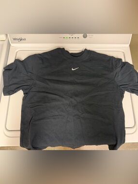 Nike Black Muscle Tee with White Swoosh